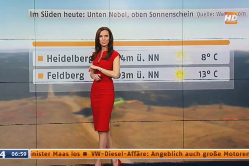 TV Moderatorin Susanne Schöne für N24 Nachrichtensender Wetter